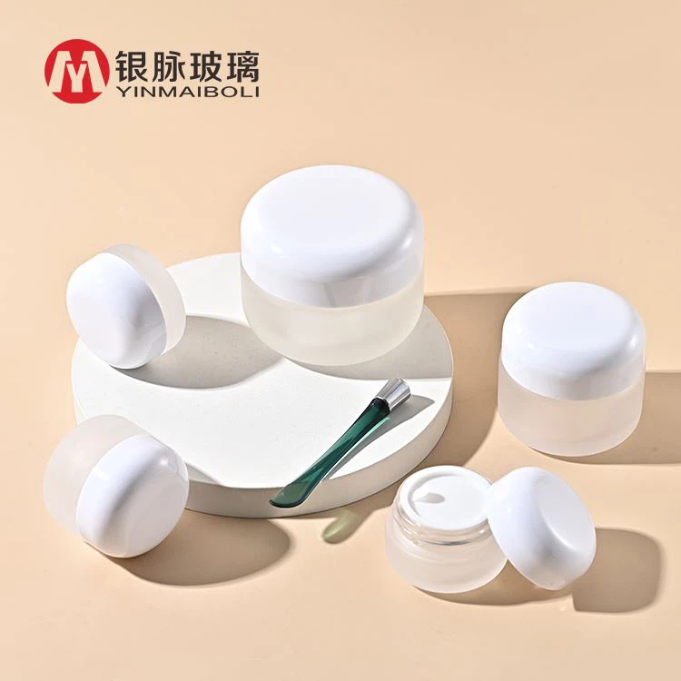 Cream Empty Glass Bottle